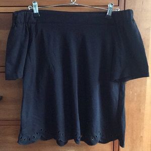 Black off the shoulder top